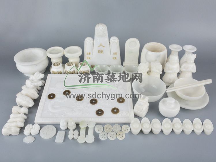 天然玉石套装墓地用品下葬陪随葬品
